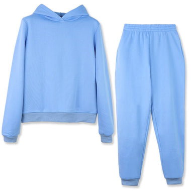 Women Tracksuit Sets Elegant Warm Hoodie Sweatshirts and Long Pants Fashion 2 Piece Sets Female Sweatshirt Suits 2021