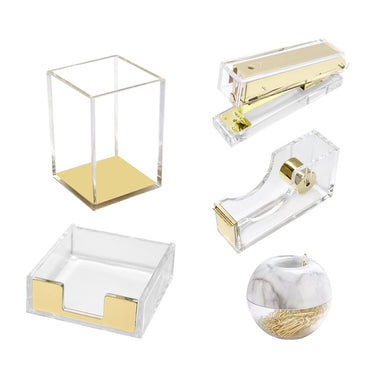 Office Supplies Gold Desk Organizer Set Rose Gold Accessories Home Office Desk Set