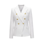 Fashion Blazer Women Coat Brand Quality Clothing Tailored Woman Blazer Double Breasted Female Basic Coat Ladies Overcoat Clothes