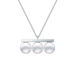 Kurshuni Brass Balance Bar Pearl Pendant Necklace For Women Luxury Quality Cubic Zirconia Jewelry Set 2021 New Trend Accessories