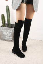 Square Med Heel Women Over The Knee BootsWomen Autumn/Winter Shoes Sexy Ladies Party Boots Long Snow Boots Plus Size 33-46MAZIAO