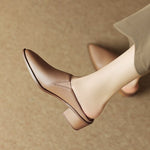 5CM Retro Pointed Baotou Women's 2023 Summer New Thick-heeled Mid-heel Muller Shoes Summer Outwear Half-slippers