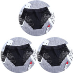 3Pcs/Lot Lace Women's Panties Sets Ice Silk Seamless Underwear Female Transparent  Briefs Mid-Rise Lady Panty Woman Lingerie