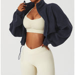 ChillCouture Fleece-Lined Crop Jacket