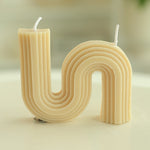 Wholesale Home decorative candle U-Shaped geometric scented candles Ins popular rainbow bridge room decor aroma candles decor