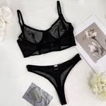 MIRABELLE Sensual Lingerie Mesh Transparent Bra Erotic Set See Through Seamless Underwear Uncensored Sheer Lace Sexy Intimate
