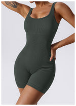 SculptFit Ribbed Seamless Yoga Bodysuit
