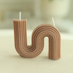Wholesale Home decorative candle U-Shaped geometric scented candles Ins popular rainbow bridge room decor aroma candles decor