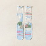 2023 New Fashion Woman Socks Summer Ultra-thin Transparent Crystal Silk Socks Harajuku Floral Retro Japanese Kawaii Cute Socks