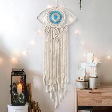Evil Eye Wall Decor Macrame Dream Catcher Boho Home Decor Macrame Wall Hanging Baby Room Decoration Dream Chatchers Balcony Gift