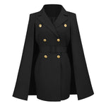 2023 Sexy Slim Women Blazer Jacket Temperament Cape Cloak Long Sleeve Blazer Women Coats