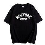 Hirsionsan Oversized Letter Graphic T-shirt Women 2023 Summer Soft O-neck Short Sleeve Tees Female Casual Loose Higt Street Top