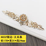 1PCS European Ivory Rose style Cabinet Handles and Knobs Modern Simple Wardrobe Drawer Door Pulls Furniture Hardware