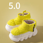 Chunky High Heels 5cm Women's Ankle Boots Winter Platform Soft Female Cotton Shoes Outdoor Waterproof Non-slip Woman Snow Boot
