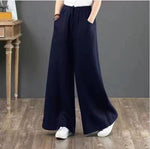 New Spring And Summer Cotton Linen Women's Pants Loose Wide Leg High Waist Mopping Straight Woman