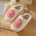 ASIFN winter Women Fluffy Fur Slippers Big Smile Floor Short Plush Fleece Flat For Couples Black Ladies Shoes Indoor Slippers