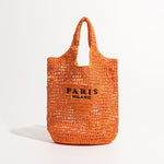 MABULA Luxury Design Women Plaited Raffia Straw Bag Large Capacity Casual Tote Handbag Hollow Summer Beach Vacation Shoulder Bag