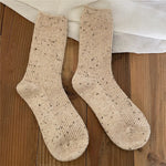 New Winter Socks Women 13.3% Cashmere Wool Thicken Warm Women Socks Sox Japanese Fashion Harajuku Solid Color Thermal Long Socks