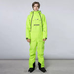 Women's and Men's Ski Suit Winter Outdoor Sports Warm One-piece Suit Waterproof Windproof Outdoor Sports Zipper Ski Suit
