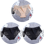 3Pcs/Lot Lace Women's Panties Sets Ice Silk Seamless Underwear Female Transparent  Briefs Mid-Rise Lady Panty Woman Lingerie