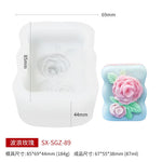 3D DIY Rose Peony Flowers Mould Cold Dishes Cake Flipping Candles Scented Candles Handmade Valentine's Day Soap Silicone Mold