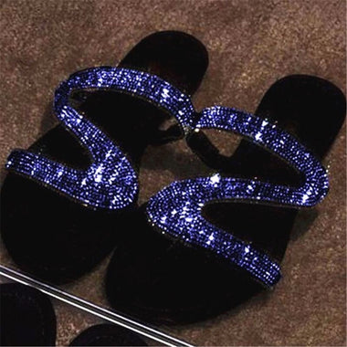 Women Summer Flat Bling Slippers Female Flip Flops Sandals Outdoor Beach Women Sandals  Glitter Shoes for Women
