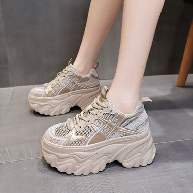Women's Breathable Mesh Sports Sneakers Platform Non Slip Running Shoes for Women 2023 Spring Autumn Casual Chunky Shoes Woman