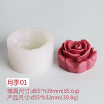 3D DIY Rose Peony Flowers Mould Cold Dishes Cake Flipping Candles Scented Candles Handmade Valentine's Day Soap Silicone Mold