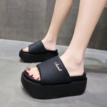 Summer Bling Platform Slippers Woman Outdoor 8CM Beach Slides Shoes Women Wedges Non-slip Sandals Flip Flops Zapatos De Mujer