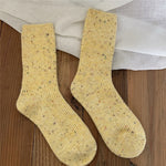 New Winter Socks Women 13.3% Cashmere Wool Thicken Warm Women Socks Sox Japanese Fashion Harajuku Solid Color Thermal Long Socks
