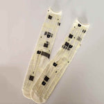 2023 New Fashion Woman Socks Summer Ultra-thin Transparent Crystal Silk Socks Harajuku Floral Retro Japanese Kawaii Cute Socks