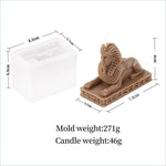 3D Pharaoh Pyramid Candle Silicone Mold Handmade Scented Plaster Supplies Resin Soap Candle Mould Pattern for Candles Home Decor