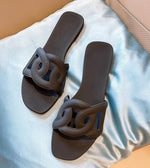 Sexy Open Toe Woman Sandal Summer Cutouts Flat Shoes Beach Wearing Shoes Slides Red Black Green Blue