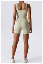 SculptFit Ribbed Seamless Yoga Bodysuit