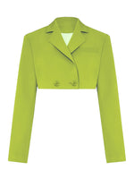 Taruxy Casual Two Piece Sets Women's Fall Outfits 2022 New Black Matching Sets With Skirt And Blazer Cropped Top Suit For Women