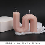 Wholesale Home decorative candle U-Shaped geometric scented candles Ins popular rainbow bridge room decor aroma candles decor