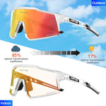 KAPVOE Red Photochromic Cycling Glasses Men MTB Cycling Sunglasses Women Road Bicycle Glasses UV400 Outdoor Bicycle Sunglasses