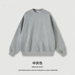 Heavy washing water plus fleece semi-turtleneck sweater