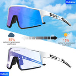 KAPVOE Red Photochromic Cycling Glasses Men MTB Cycling Sunglasses Women Road Bicycle Glasses UV400 Outdoor Bicycle Sunglasses