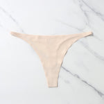 Ice Silk Seamless Panties For Women Soft Thin Band Thongs Woman Satin Underwear Female Bikini Panties String Tangas Mujer