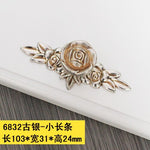 1PCS European Ivory Rose style Cabinet Handles and Knobs Modern Simple Wardrobe Drawer Door Pulls Furniture Hardware