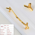 Vintage Tree Branch Furniture Handle Zinc Alloy Kitchen Cabinet Drawer Knob Wardrobe Cupboard Closet Door Pull Hardware Gold