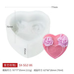 3D DIY Rose Peony Flowers Mould Cold Dishes Cake Flipping Candles Scented Candles Handmade Valentine's Day Soap Silicone Mold