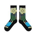 Japanese Kawaii Crystal Silk Socks Ultra-thin Transparent Summer Women Elastic Long Socks Harajuku Flower Glass Silk Lace Socks