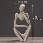 Nordic Style Home Decor Resin Abstract Thinker Statue Miniature Figure Abstract Sculptures Home Decor Accessories Desk Ornaments