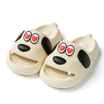 Cartoon Dog Outdoor Home Slippers Men Thick Soled Non Slip Slides Bathroom Indoor Summer Comfy Shoes Versatile