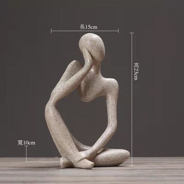 Nordic Style Home Decor Resin Abstract Thinker Statue Miniature Figure Abstract Sculptures Home Decor Accessories Desk Ornaments