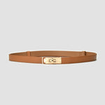 Luxury Brand Leather Women Waist Belt DesignerWomen Dress Party Cowhide Knot Belt Gold Alloy Buckle Waistband Jeans Female Gift