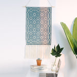 Wall Hanging Macrame Tapestry Home Decor Cotton Tassel Handmade Woven Bohemian geometric canvas Art background cloth tapestry