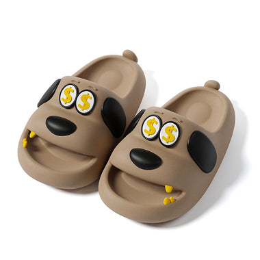 Cartoon Money Dog Outdoor Home Slippers Men Thick Soled Non Slip Slides Bathroom Indoor Summer Comfy Shoes Design Versatile